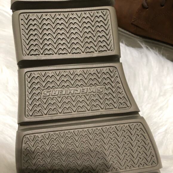 Sketchers Garza-Fontaine Mens Boots Sz 8 Dark Brown Leather Lace‎ Up Relaxed Fit - Picture 7 of 9